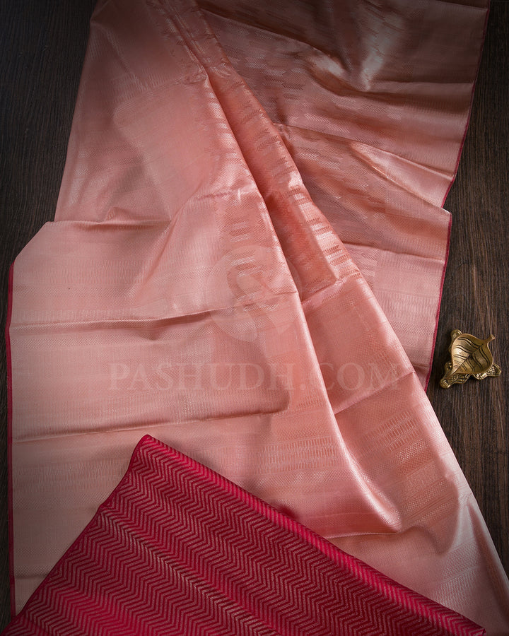 Peach Kanjivaram Silk Saree - D521(J)