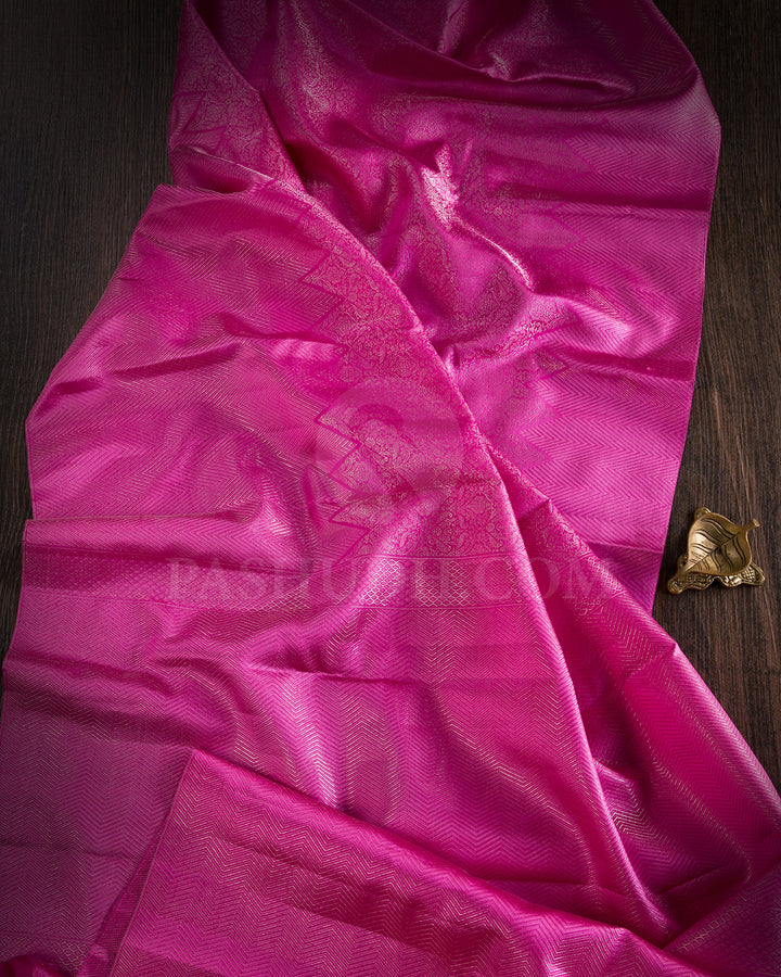 Rose Pink Kanjivaram Silk Saree - D539(D)