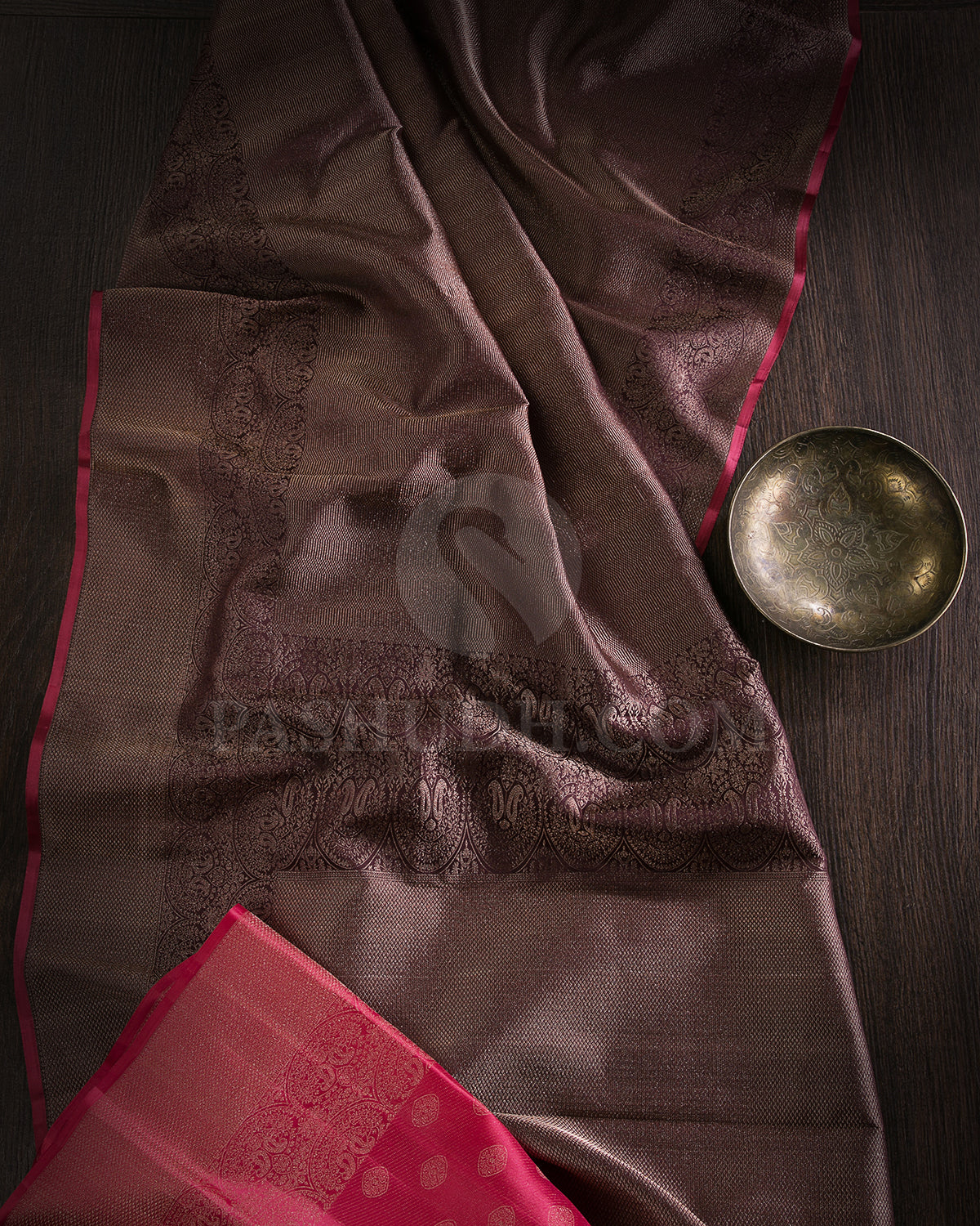 Brown Kanjivaram Silk Saree - DT294(A)