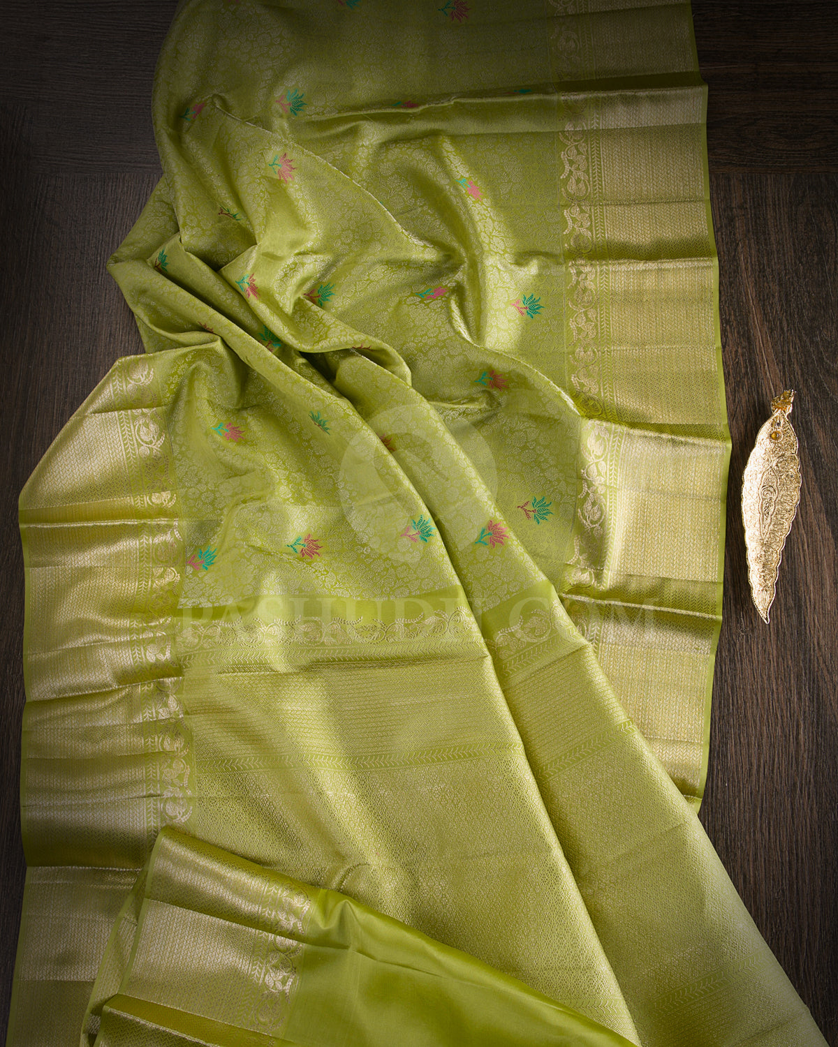 Parrot Green Kanjivaram Silk Saree - DJ316(A)