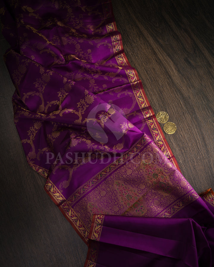 Purple Kanjivaram Silk Saree-DJ444(A)