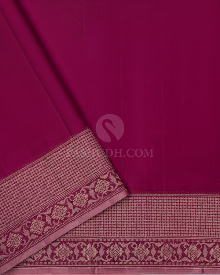 Dark Purple Kanjivaram Silk Saree - DJ216 - View 2
