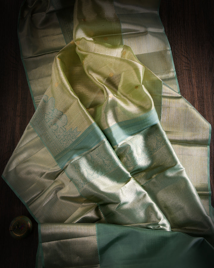 Moss Green kanjivaram Silk Saee - S902