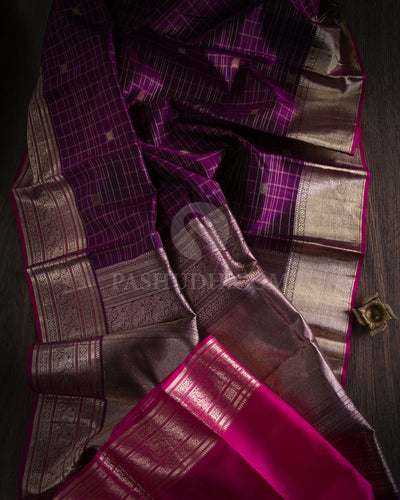 Purple Kanjivaram Silk Saree - S993 - View 1