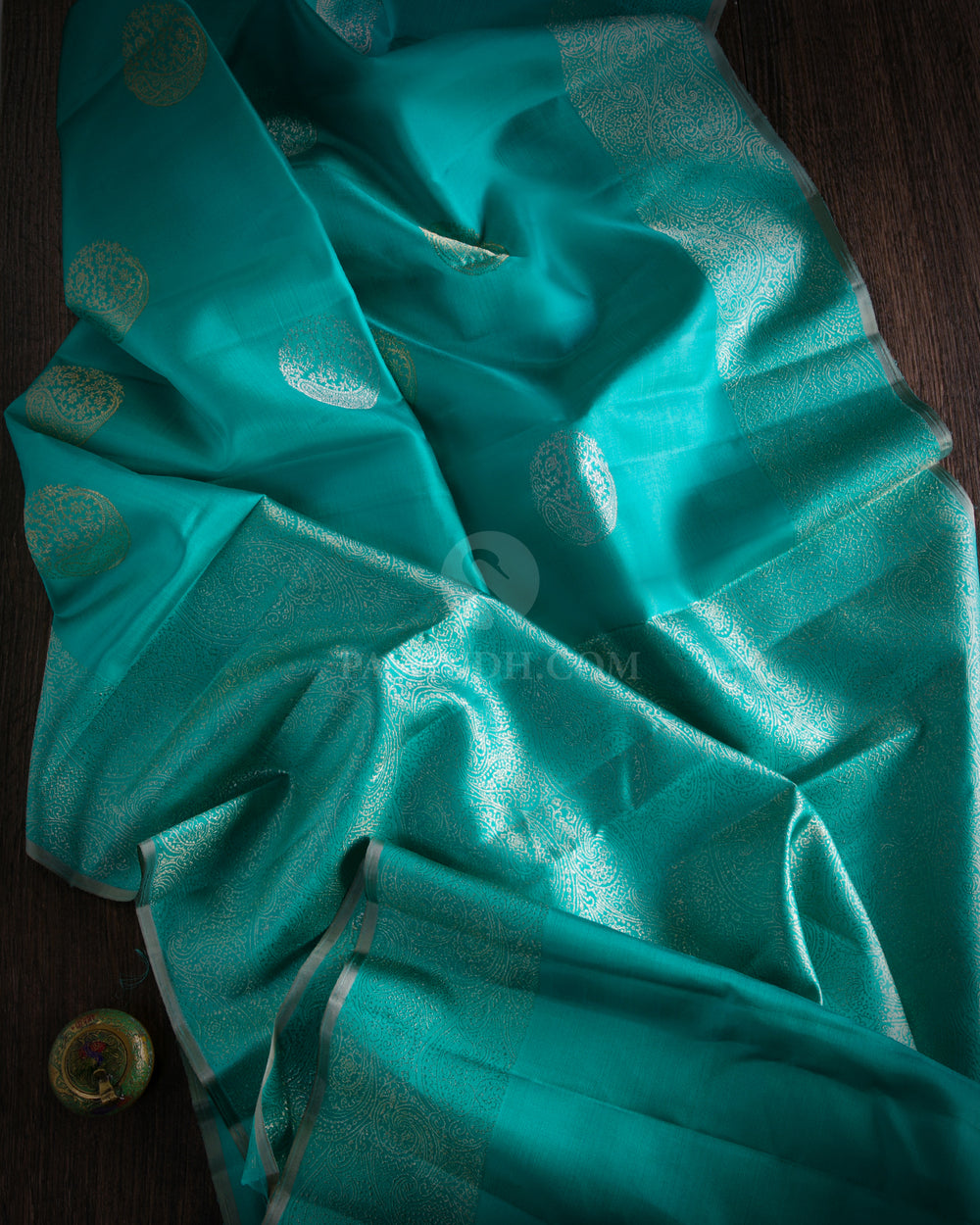 Blue Pure Zari Kanjivaram Silk Saree - S830 - View 2