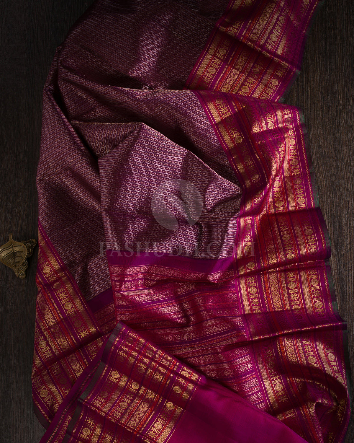 Violet & Magenta Kanjivaram Silk Saree - S1062(B) - View 1