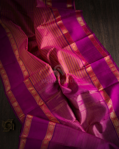 Multicolour & Dark Violet Kanjivaram Silk Saree - S773-View2