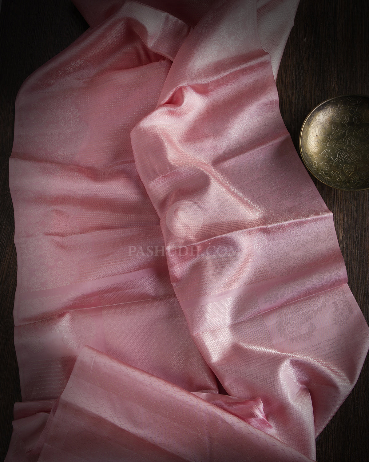 Baby Pink Kanjivaram Silk Saree - D450 - View 1