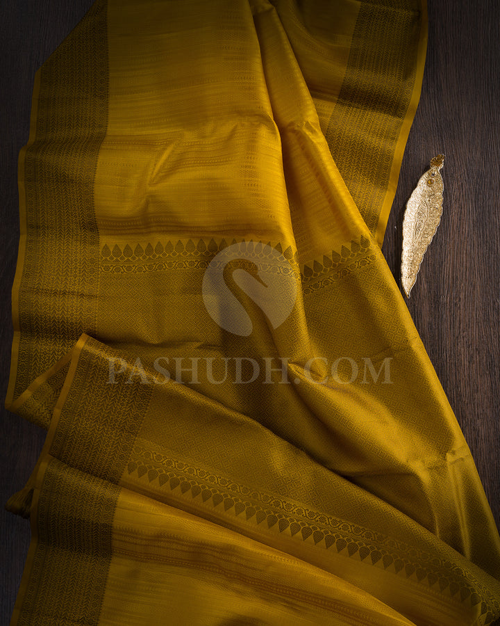 Mustard Kanjivaram Silk Saree - BKF14
