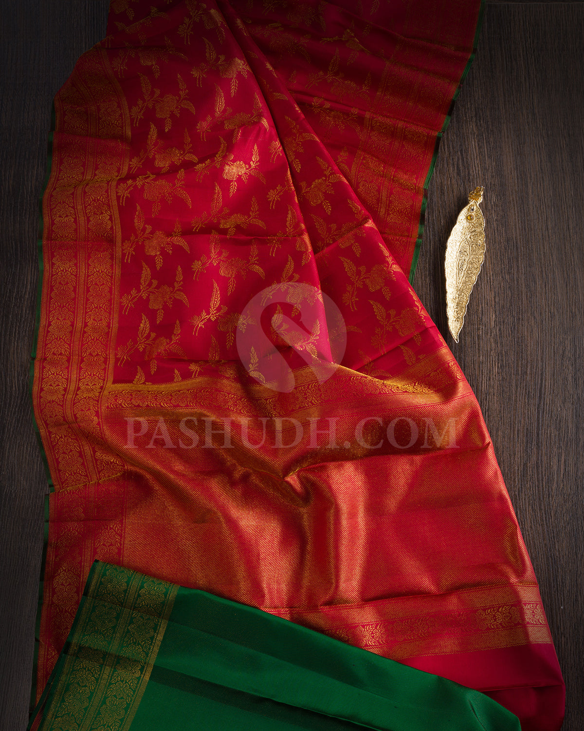 Bright Red Kanjivaram Silk Saree - DJ346(A)