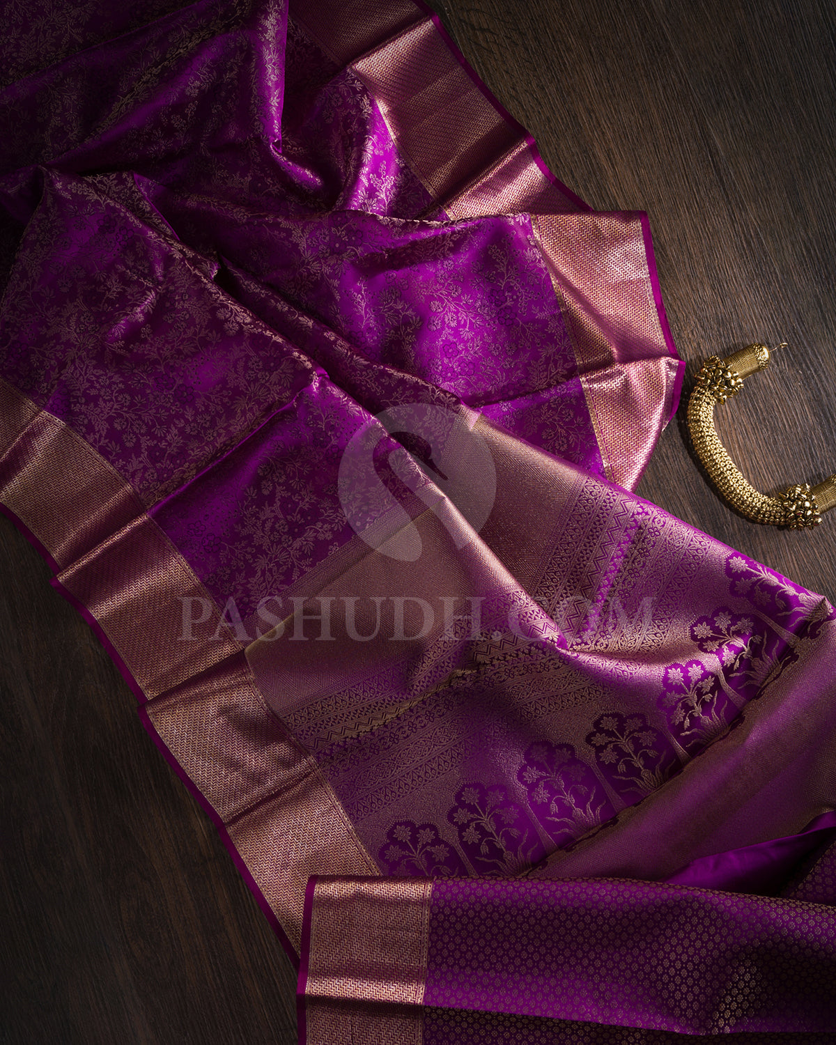 Violet Kanjivaram Silk Saree - DT309(A)