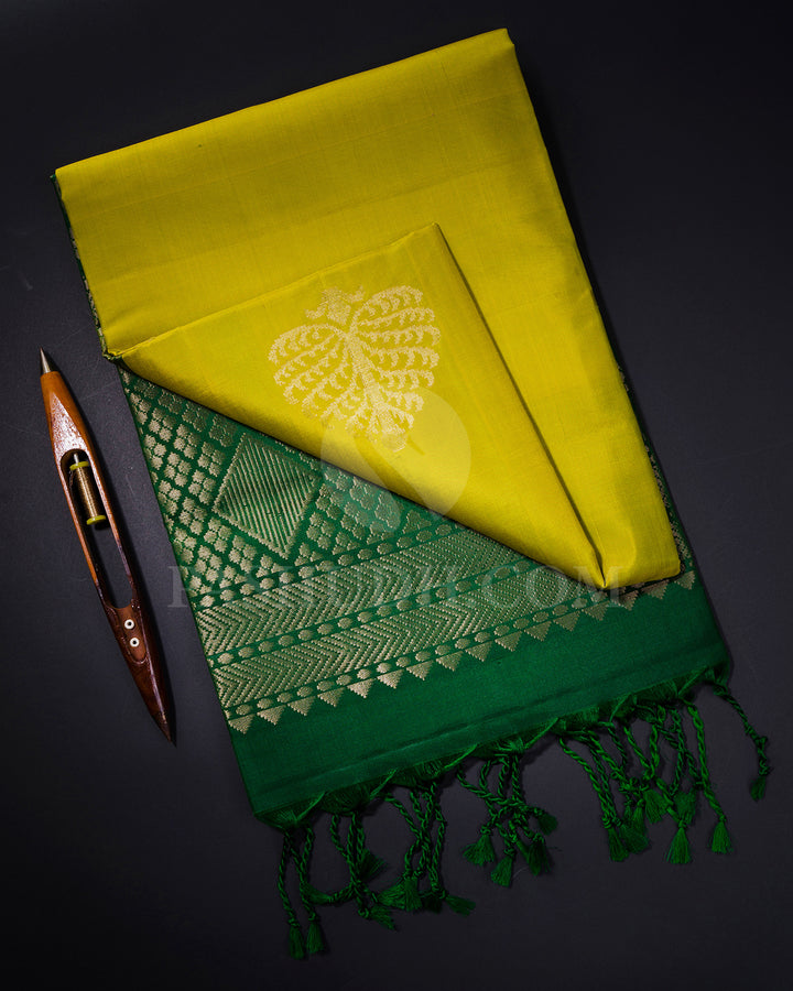 Light and Dark Green Soft Silk Saree - AC77