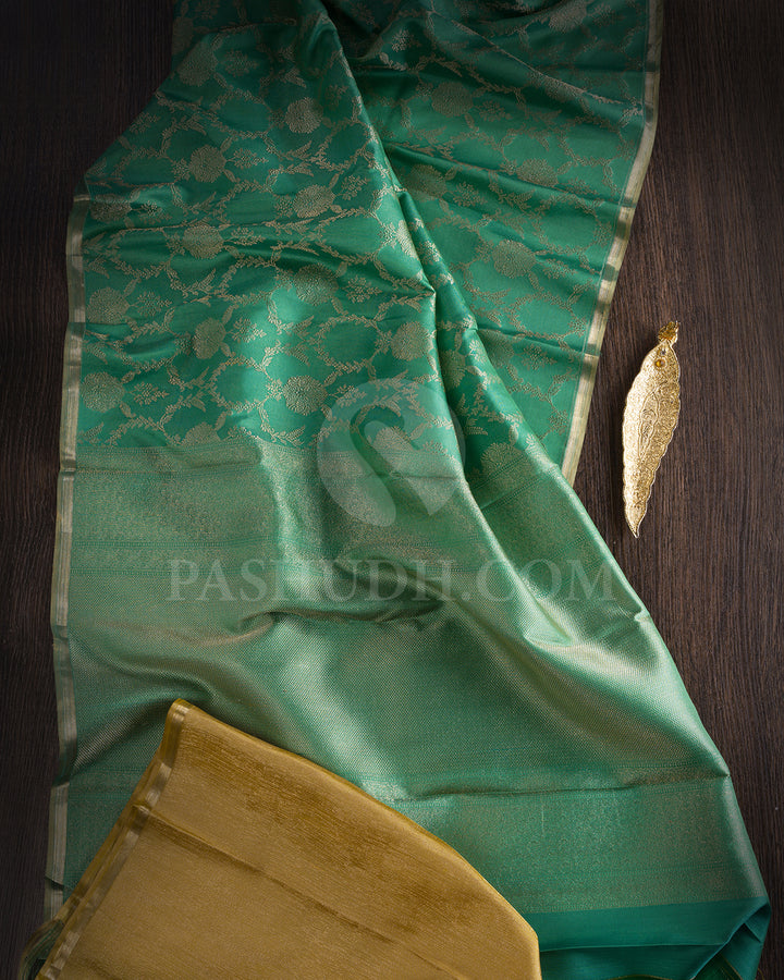 Mint Green Kanjivaram Silk Saree - DT272(B)