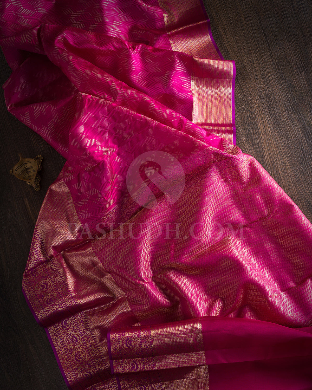 Rani Pink And Magenta Kanjivaram Silk Saree - DT290(D)