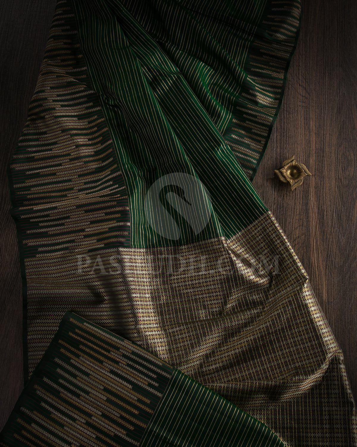 Bottle Green Kanjivaram Silk Saree - S1277(C)