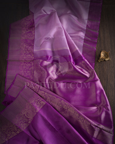 Shades of Lavender Kanjivaram Silk Saree - S1309(B)