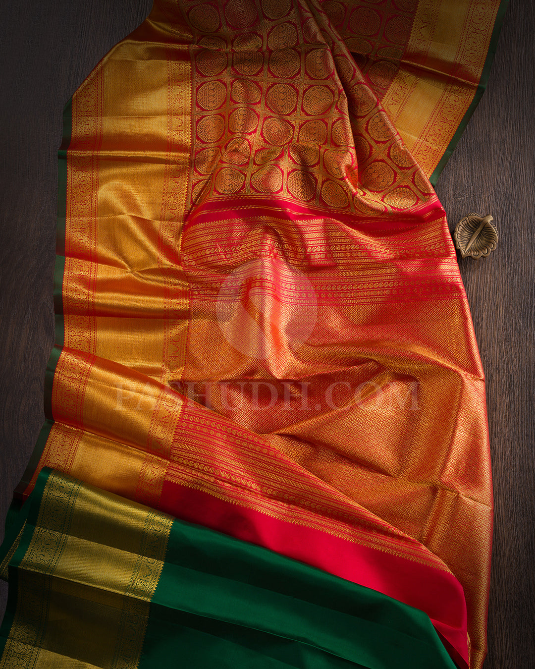 Red Kanjivaram Silk Saree - BKB6