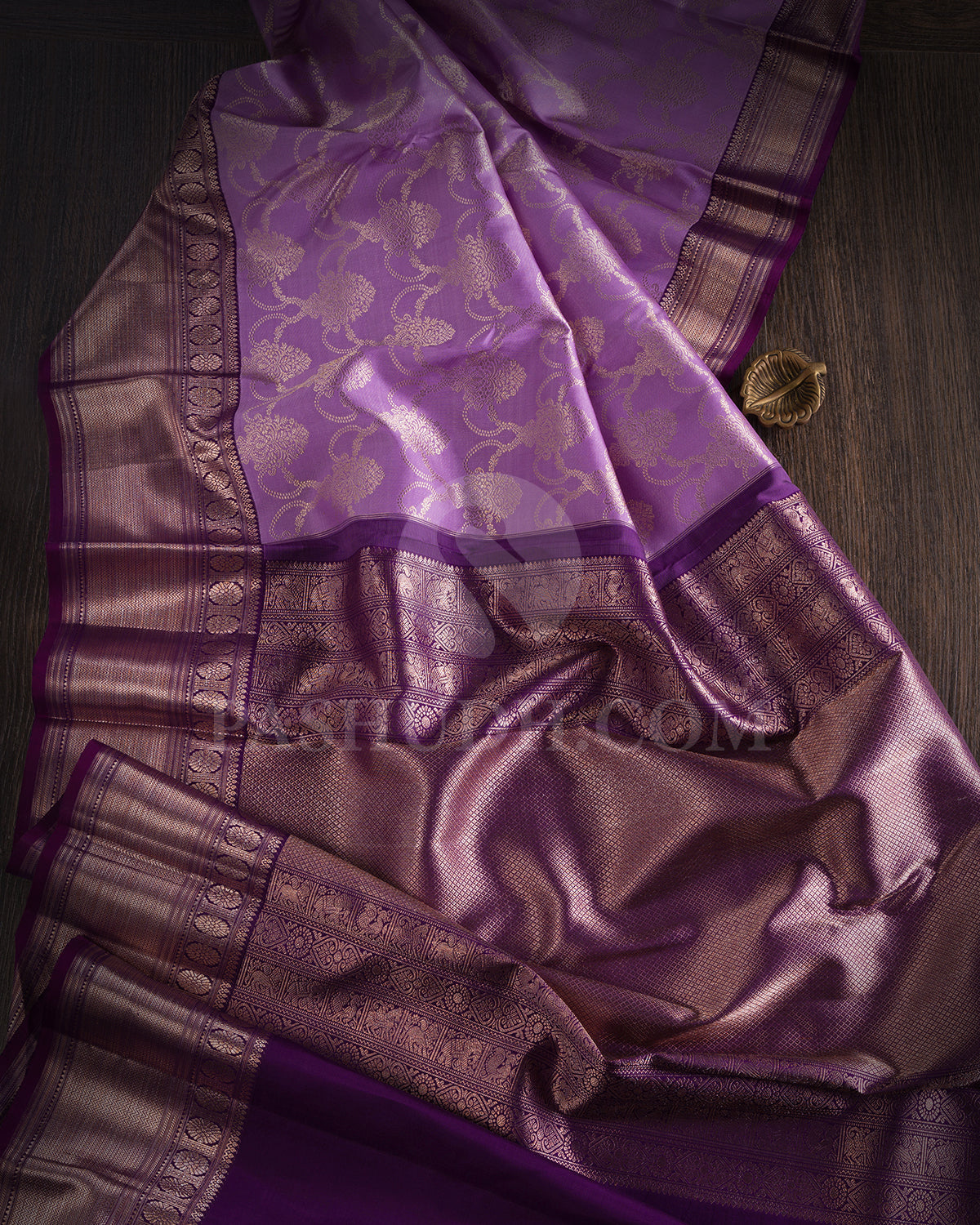 Lavender And Purple Kanjivaram Silk Saree - S1328(B)