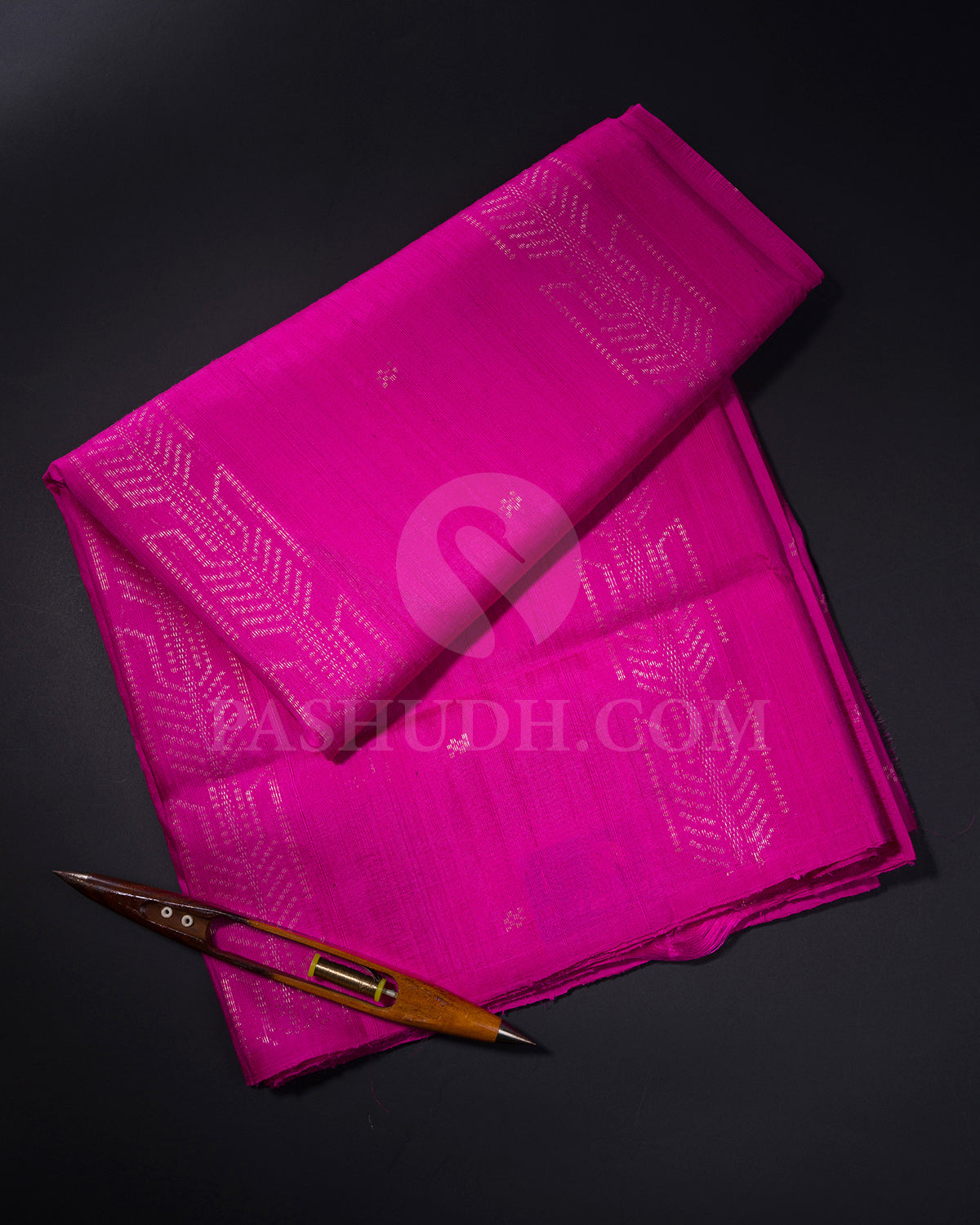 Rani Pink Dupion Soft Silk Saree - AC97