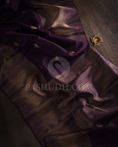 Plum Kanjivaram Silk Saree - S1357(B)