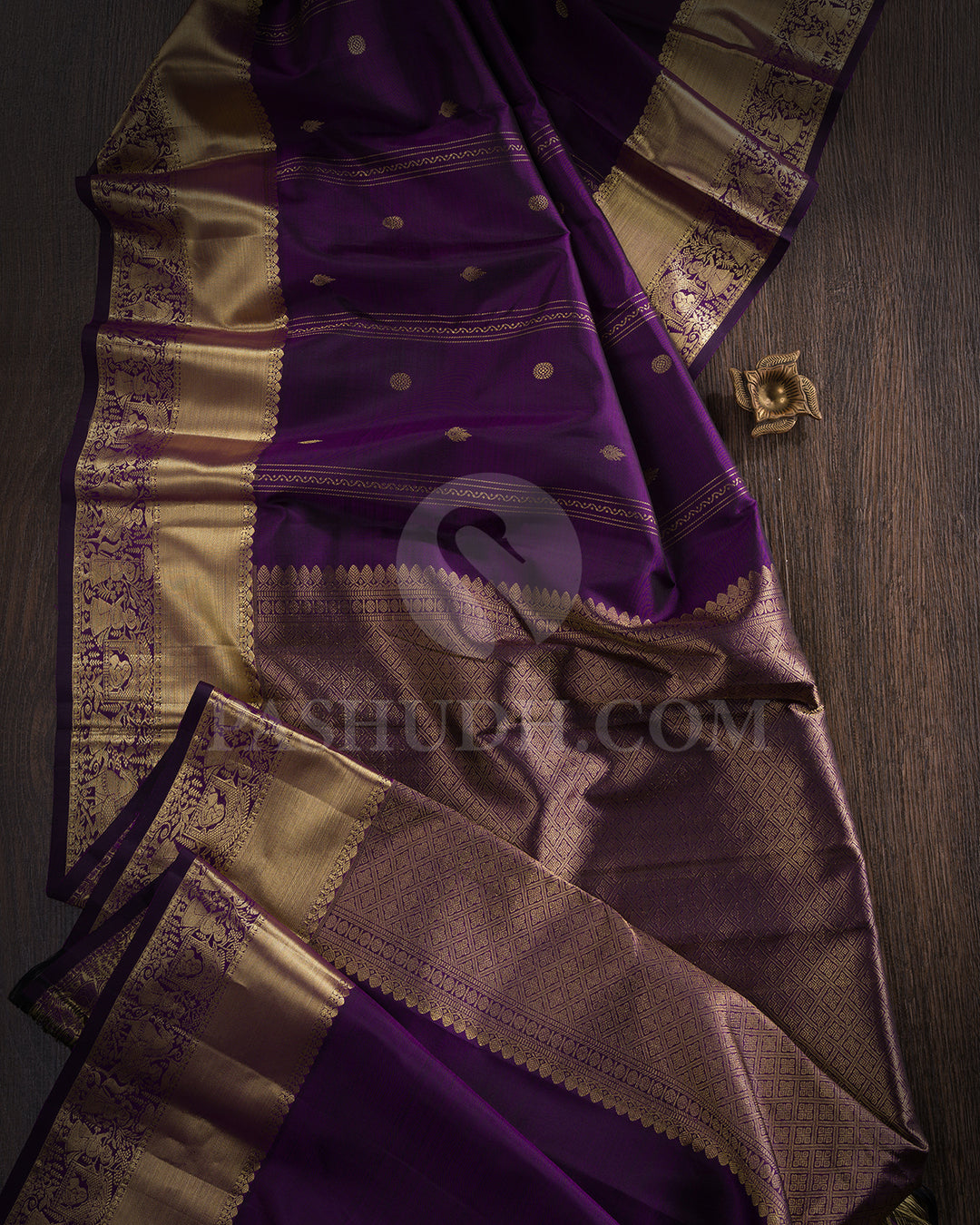 Violet Kanjivaram Silk Saree - BKF26