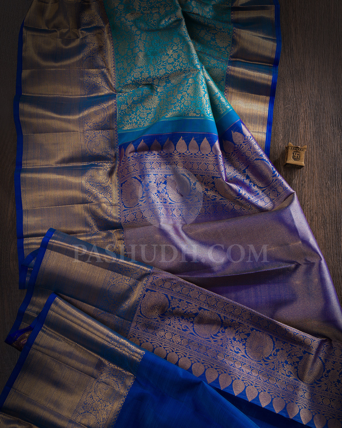 Anandha Blue And Royal Blue Kanjivaram Silk Saree - BKB5