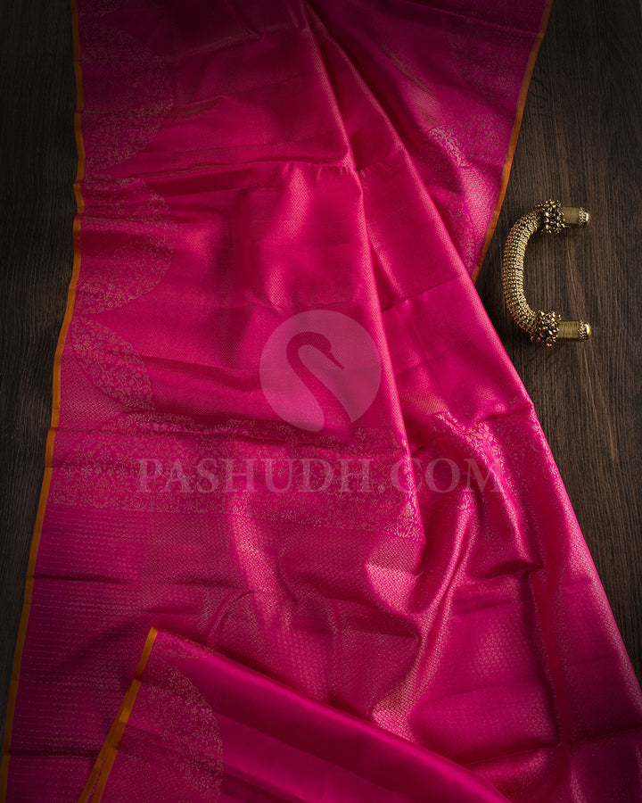 Bright Pink Kanjivaram Silk Saree - DJ336(B)