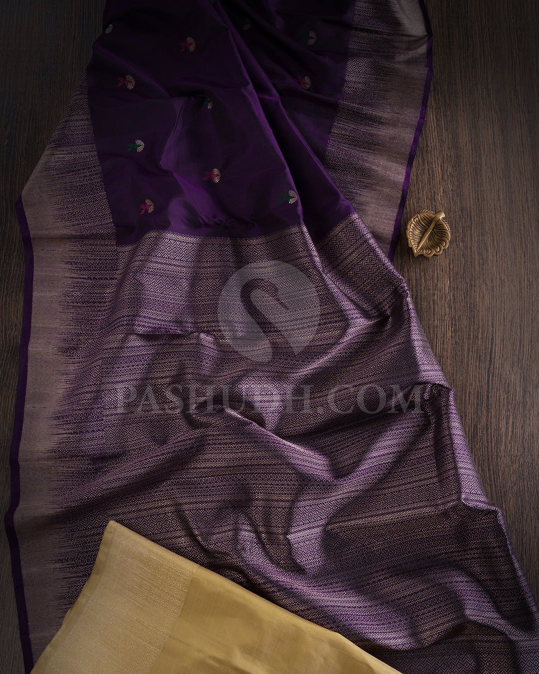 Royal Purple Kanjivaram Silk Saree - S1368(A)