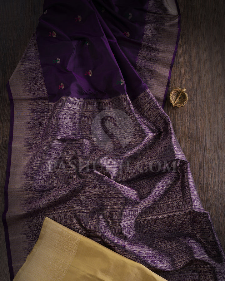 Royal Purple Kanjivaram Silk Saree - S1368(A)