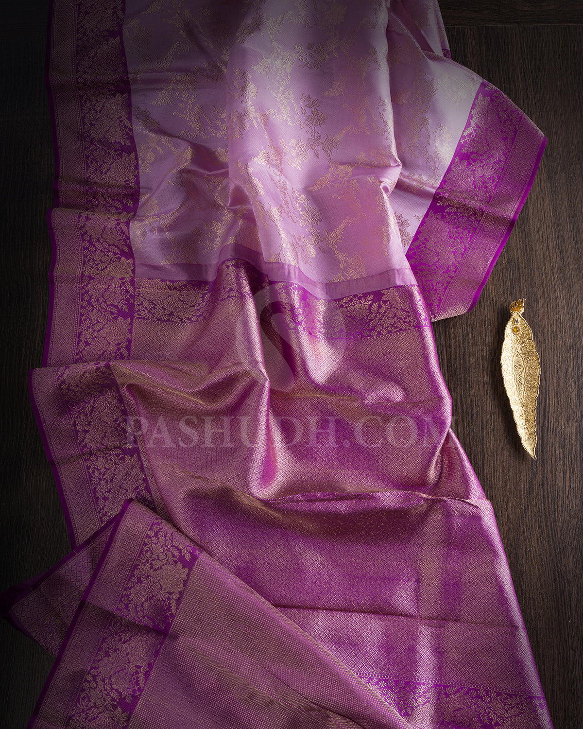 Lavender Kanjivaram Silk Saree - D594 ( B )