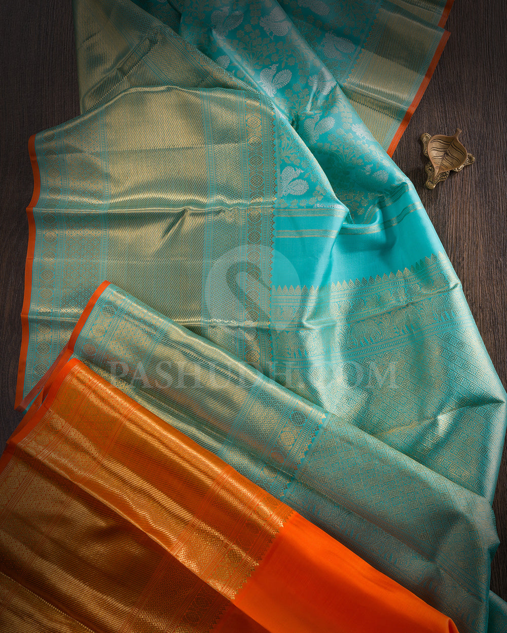 Sky Blue Kanjivaram Silk Saree 