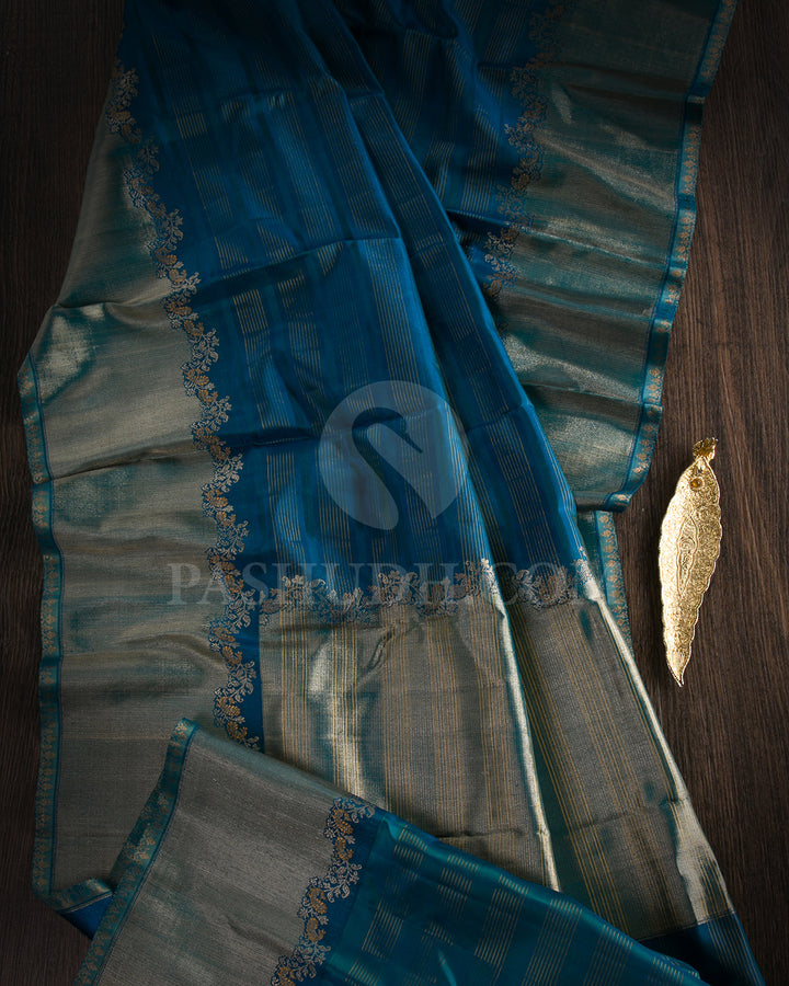 Blue Kanjivaram Silk Saree - S1131(G)