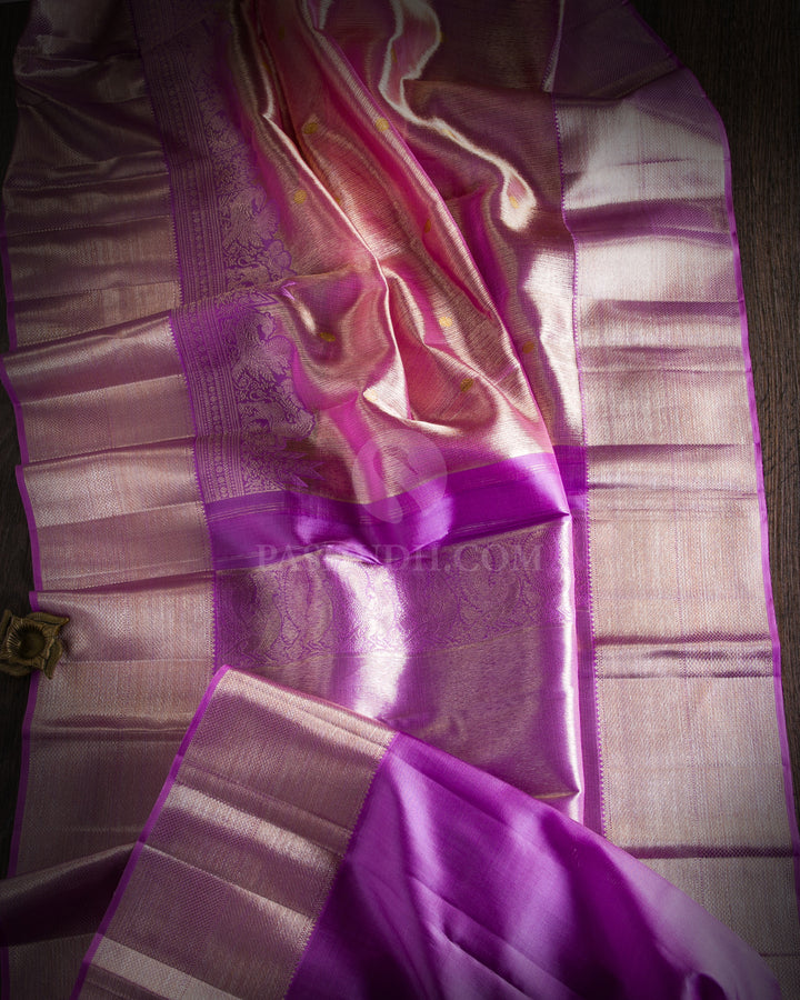 Lavender Kanjivaram Silk Saree with Shimmer - S937