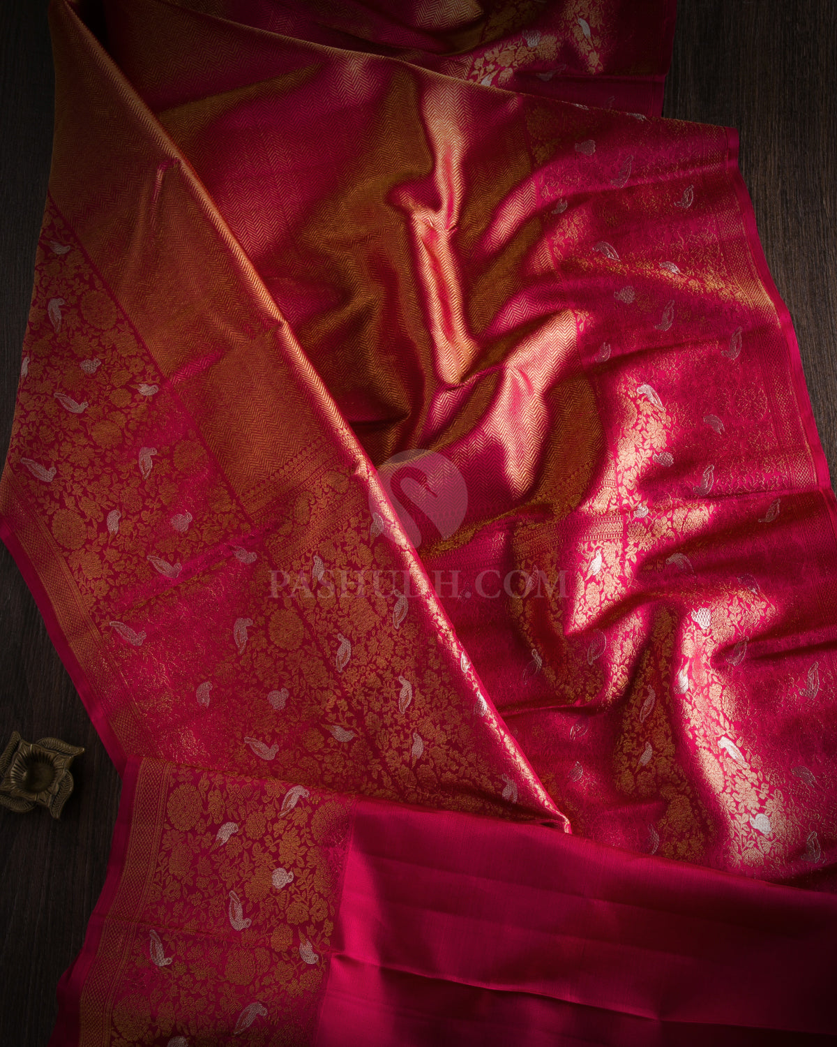 Deep Pink Kanjivaram Silk Saree - S929