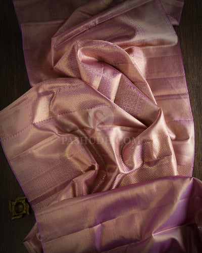 Lilac Pure Zari Kanjivaram Silk Saree - S702 - View 2