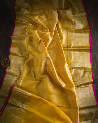 Turmeric Yellow Kanjivaram Silk Saree - DJ273(B)