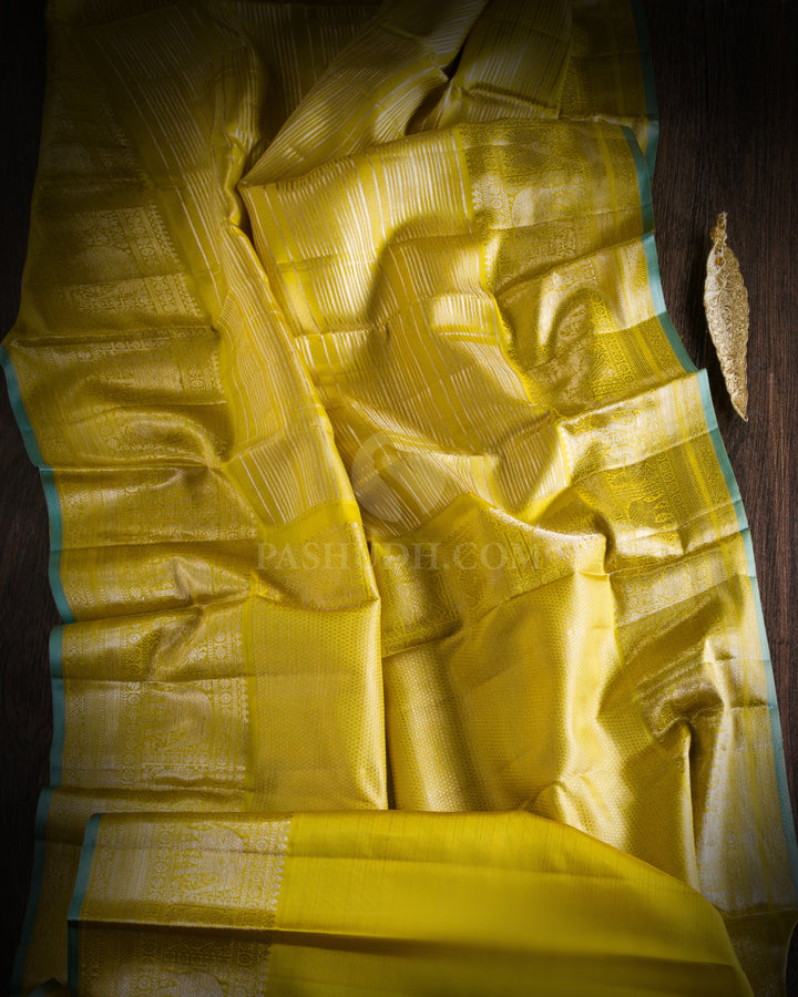 Parrot Green Kanjivaram Silk Saree - DJ256