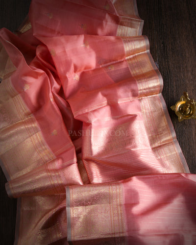 Peach Kanjivaram Silk Saree - S832 - View 2