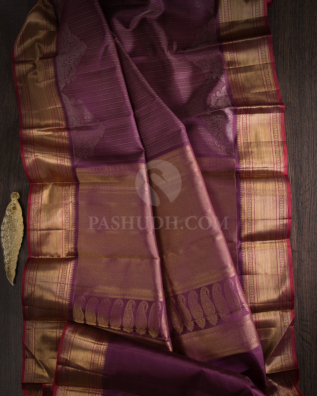 Grape Purple Kanjivaram Silk Saree- DJ300(B)