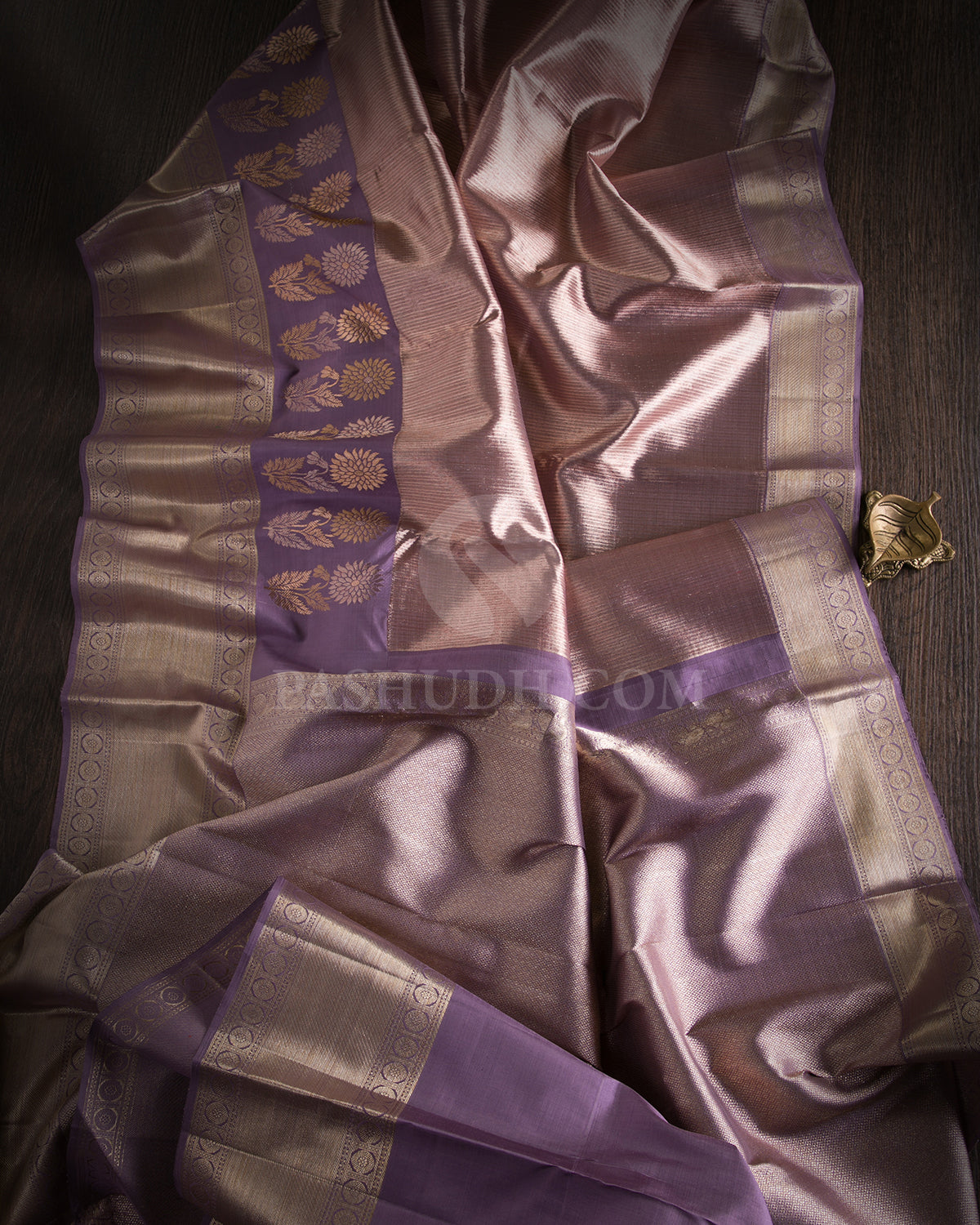 Mild Lavender Kanjivaram Silk Saree - S987 - View 1