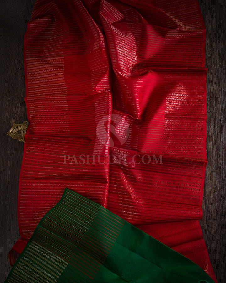 Red Kanjivaram Silk Saree - S1109(B)