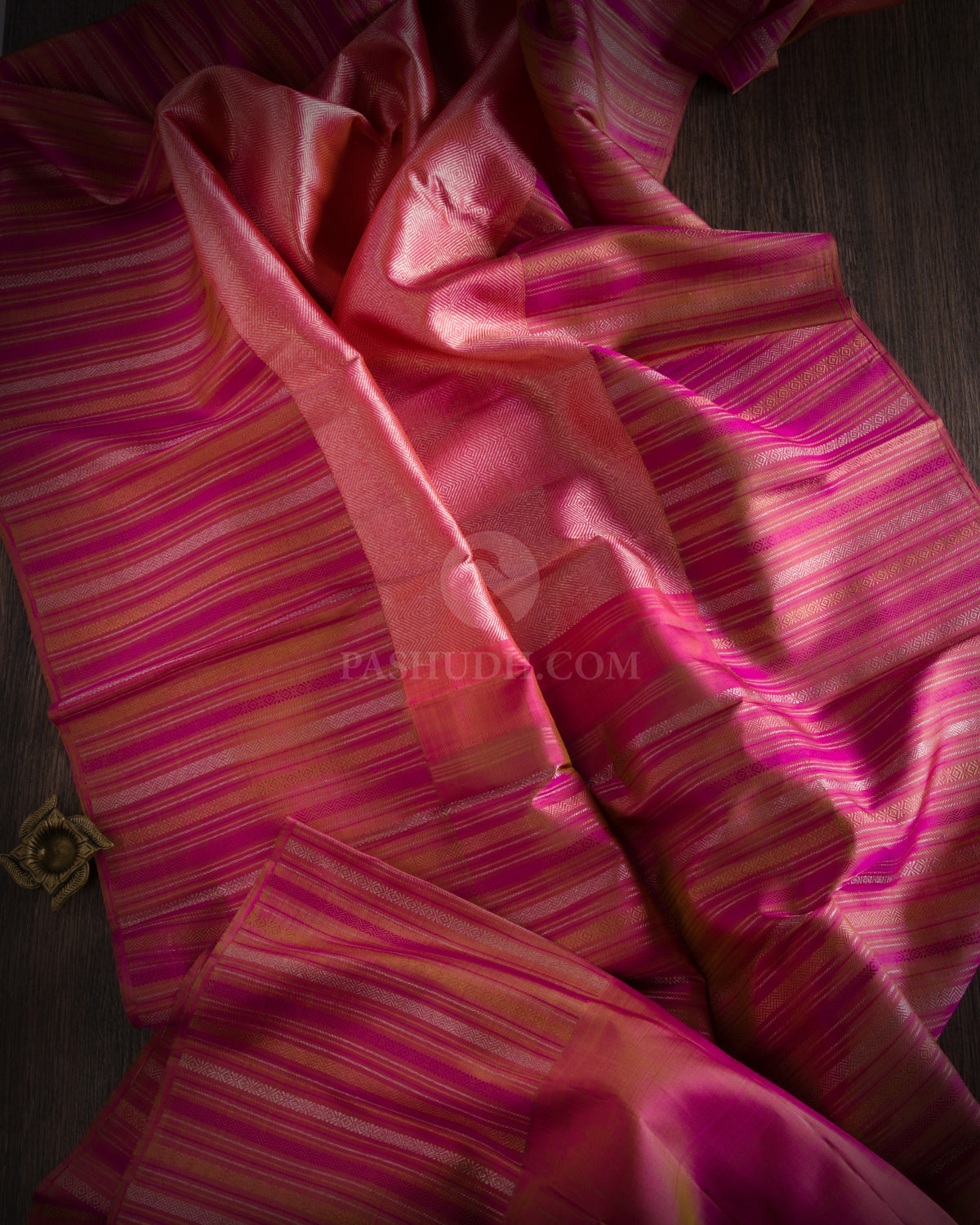 Pink Pure Zari Kanjivaram Silk Saree - S792 -View 2