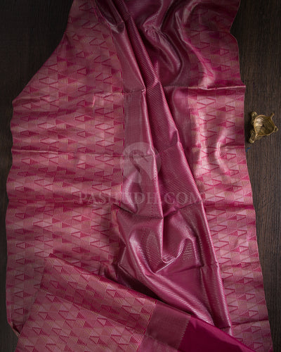 Mulberry Pink & Wild Orchid Pink Kanjivaram Silk Saree - D530(A)