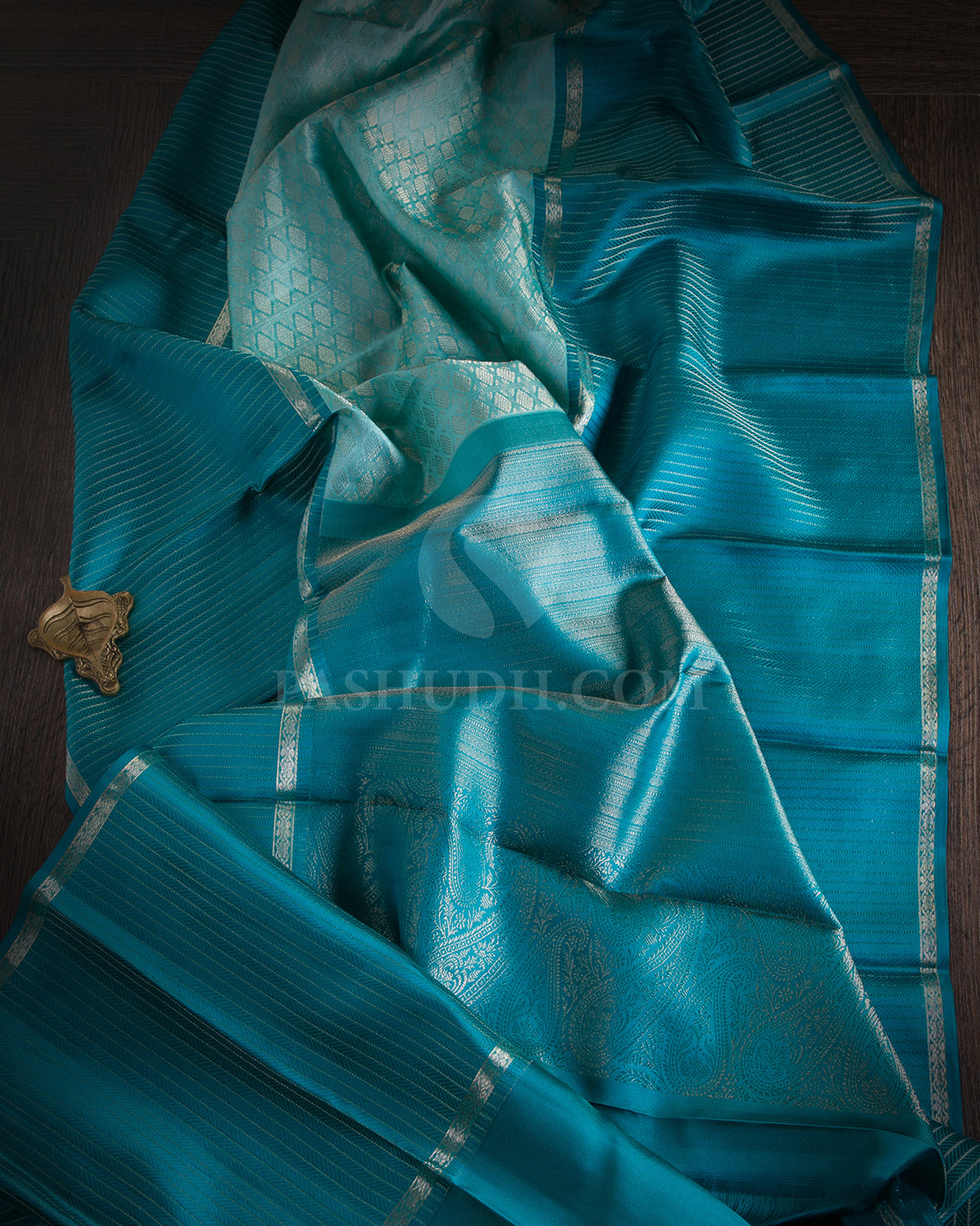 Sky Blue & Anandha Blue Kanjivaram Silk Saree - DT250(A)