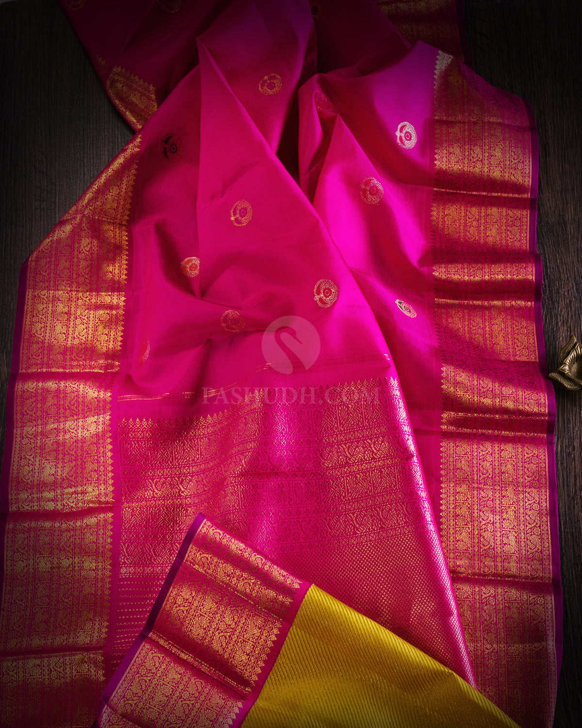Magenta Pink Kanjivaram Silk Saree - S866 - View 2