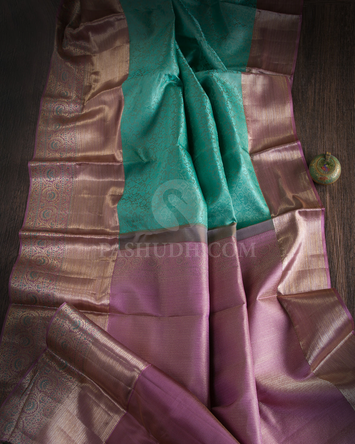 Rexona Blue & Lilac Kanjivaram Silk Saree - DT246(A)
