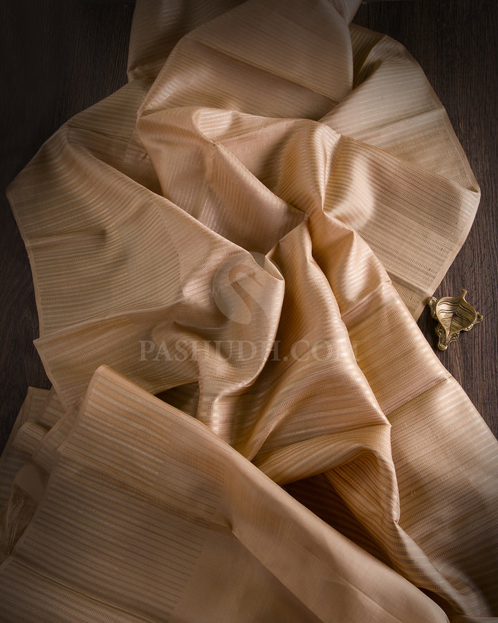 Ivory Kanjivaram Silk Saree - S999 - View 1