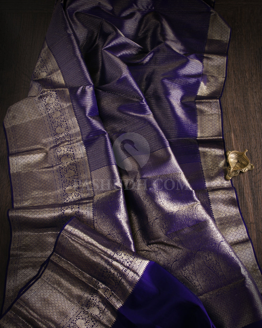 Royal Blue Kanjivaram Silk Saree - S1045(A) - View 1