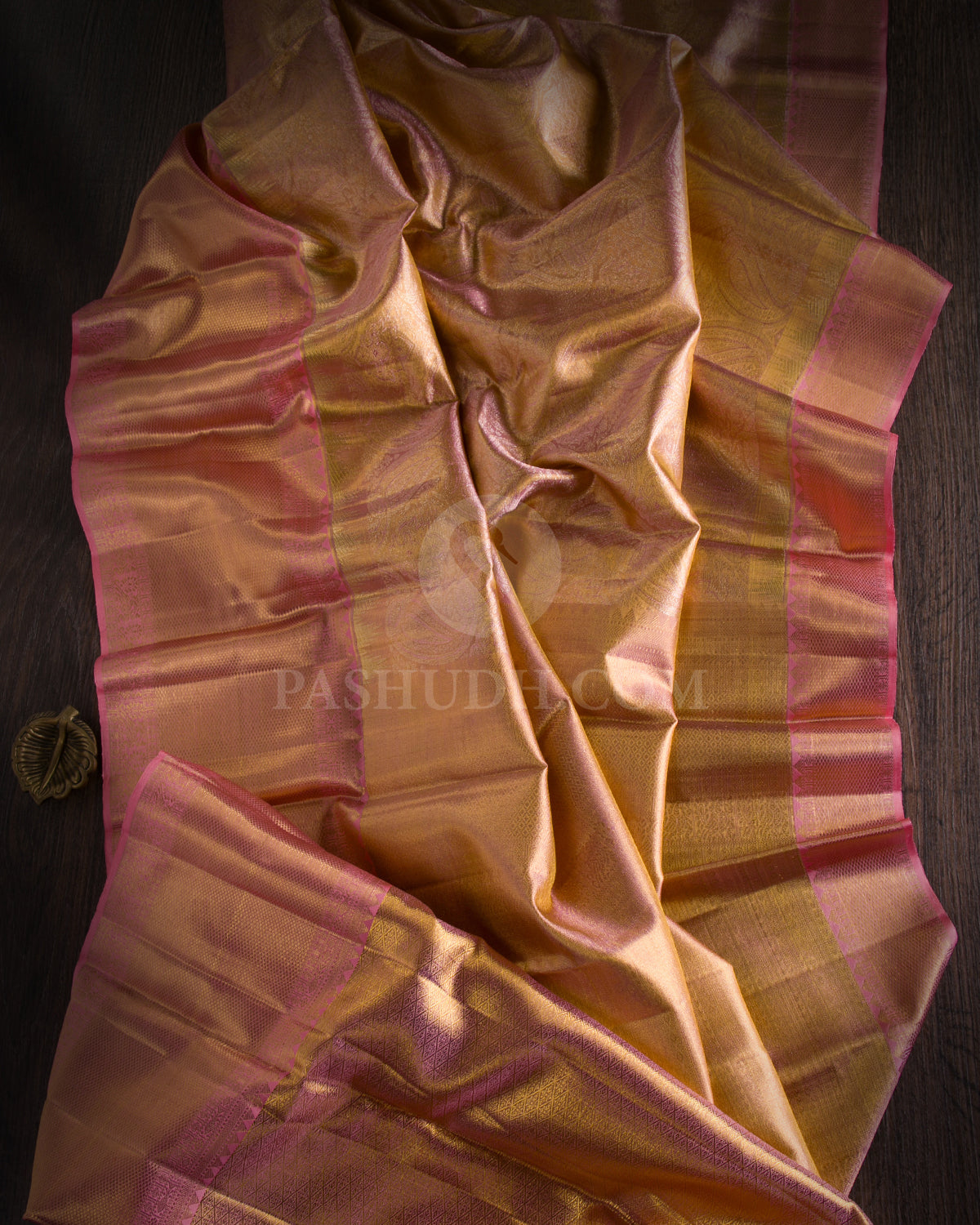 Pink Tissue Kanjivaram Silk Saree - S982 - View 1