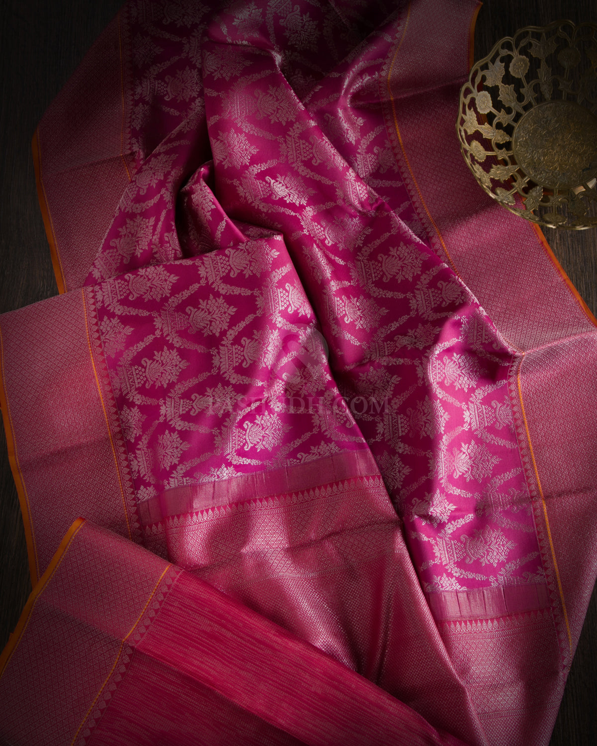 Pink Kanjivaram Silk Saree - DT198 - View 4